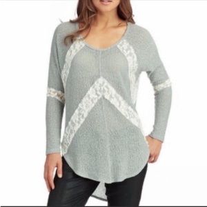 Free People We The Free Flying V Hacci Knit Top